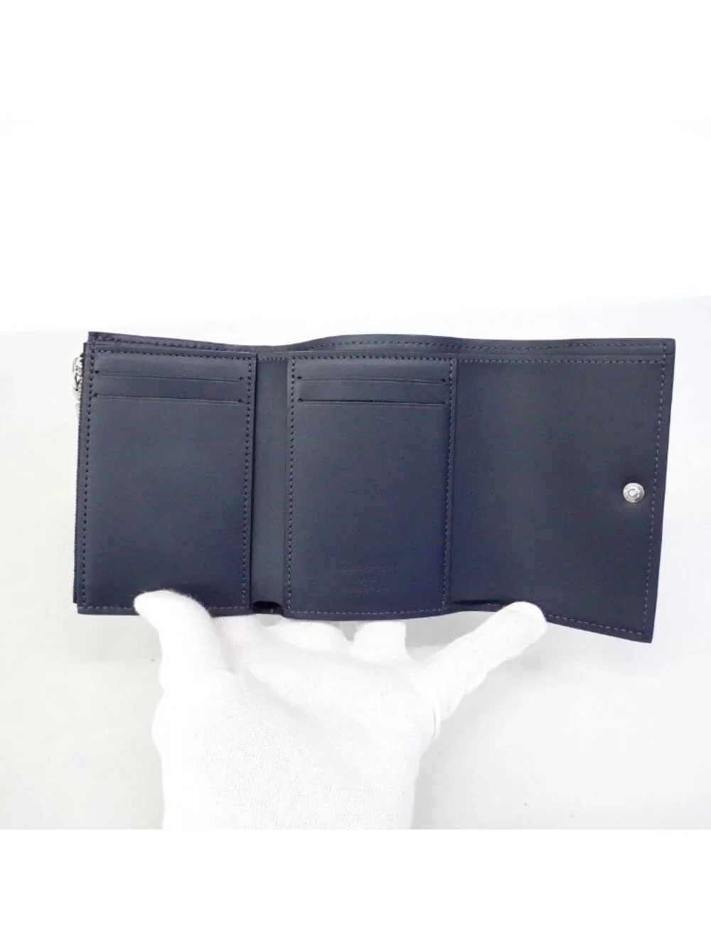 Louis Vuitton Trifold Wallet Monogram Shadow Victor Navy Blue